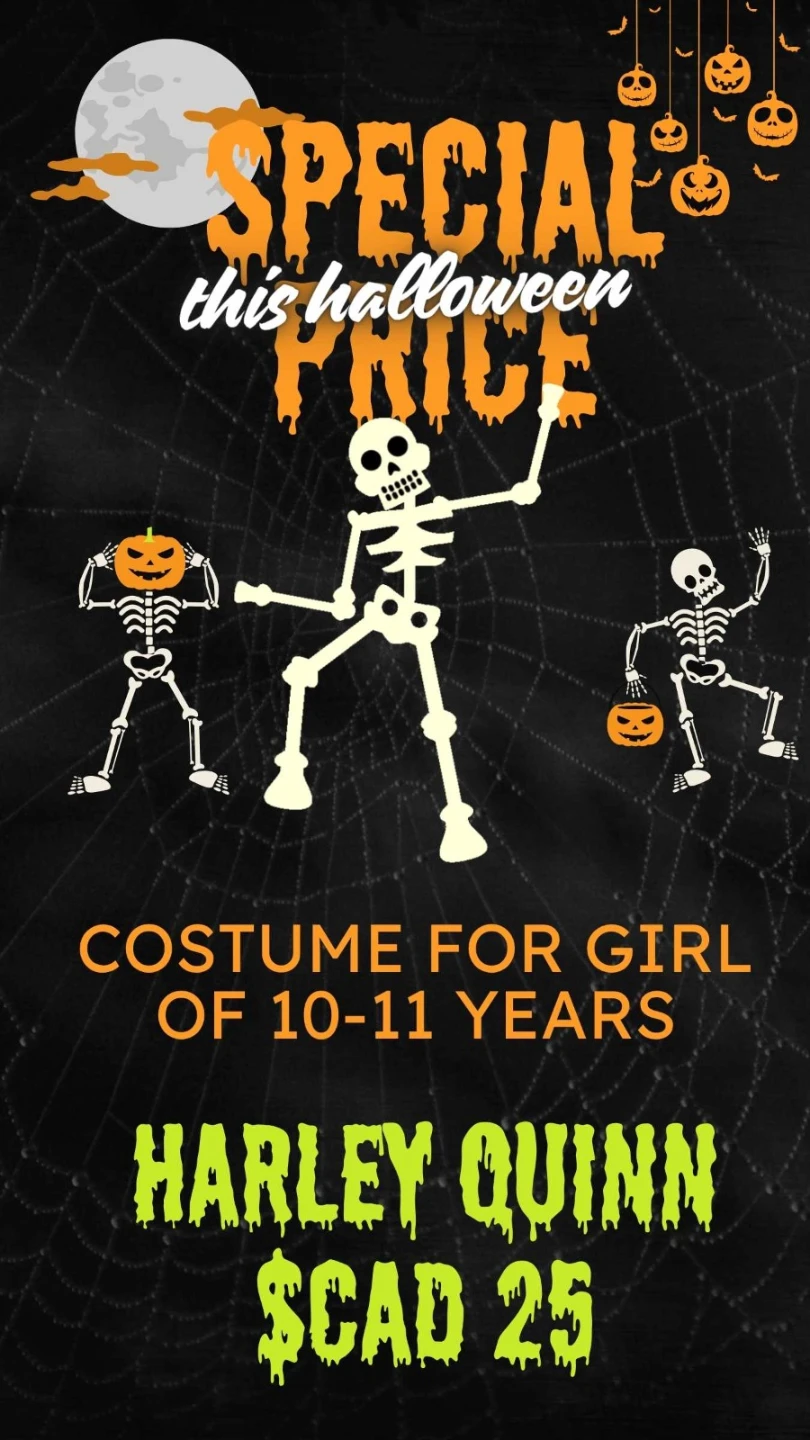 Harley Quinn Costume Girl 10-11 Years - photo 2
