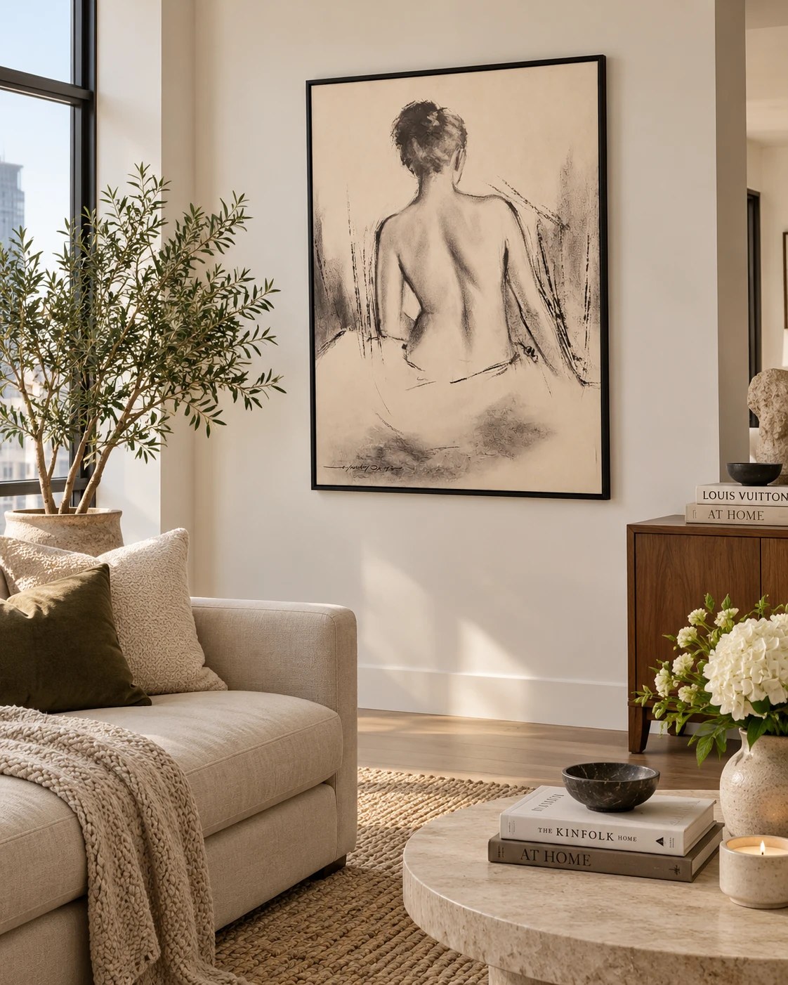 Art decor Charcoal style sketch print. - photo 2