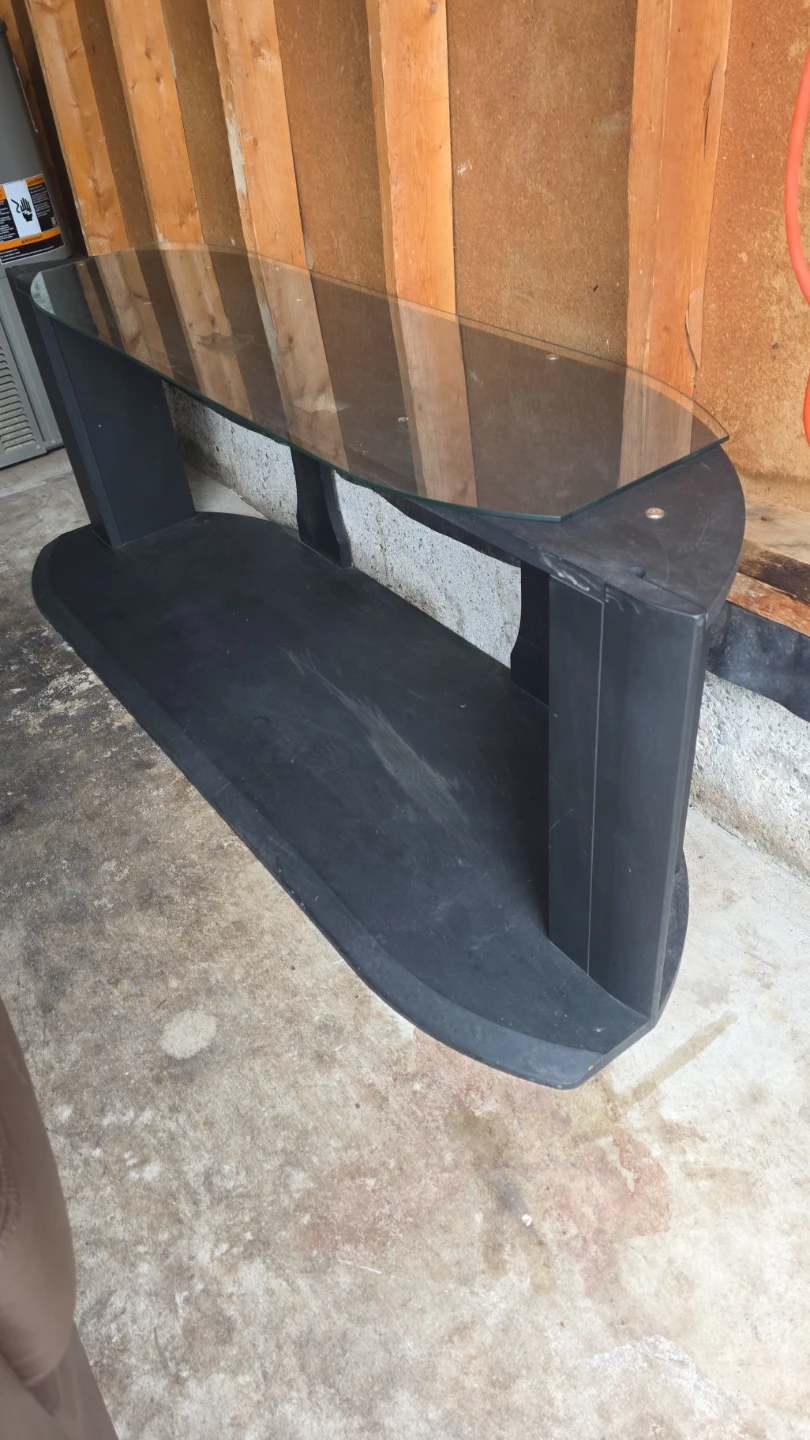 Black Glass Media Console