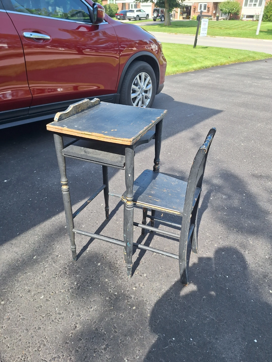 Vintage Kids School Desk and Chair