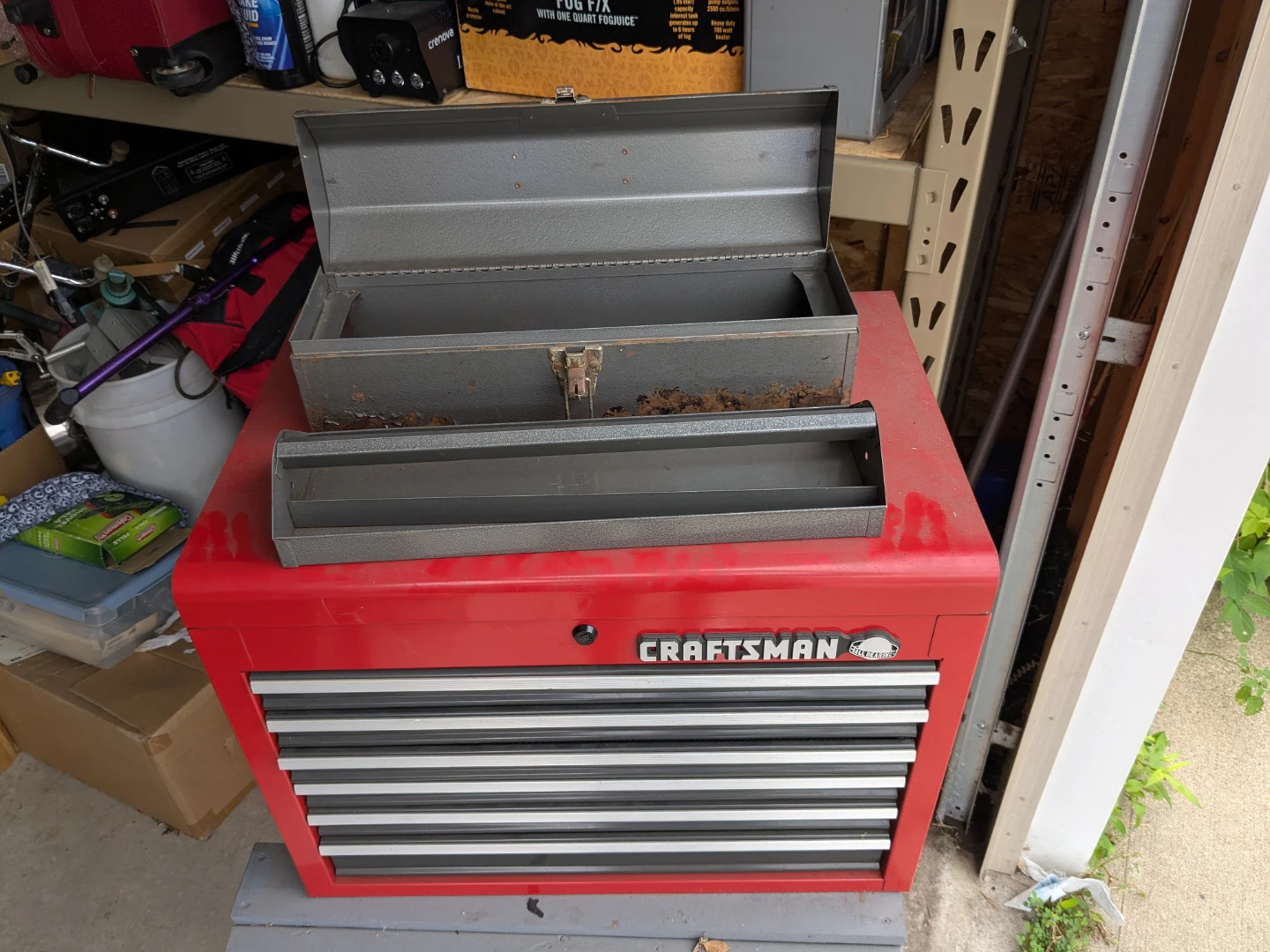 Craftsman Red Rolling Tool Chest with Metal Toolbox