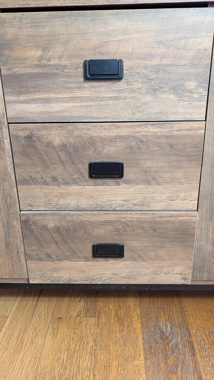 Wood Grain Sideboard with Drawers - photo 3