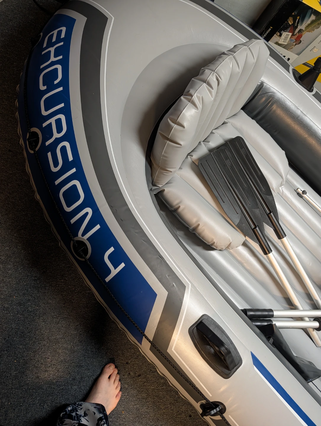 Intex Excursion 4 Inflatable Boat with Motor and Mount - photo 2