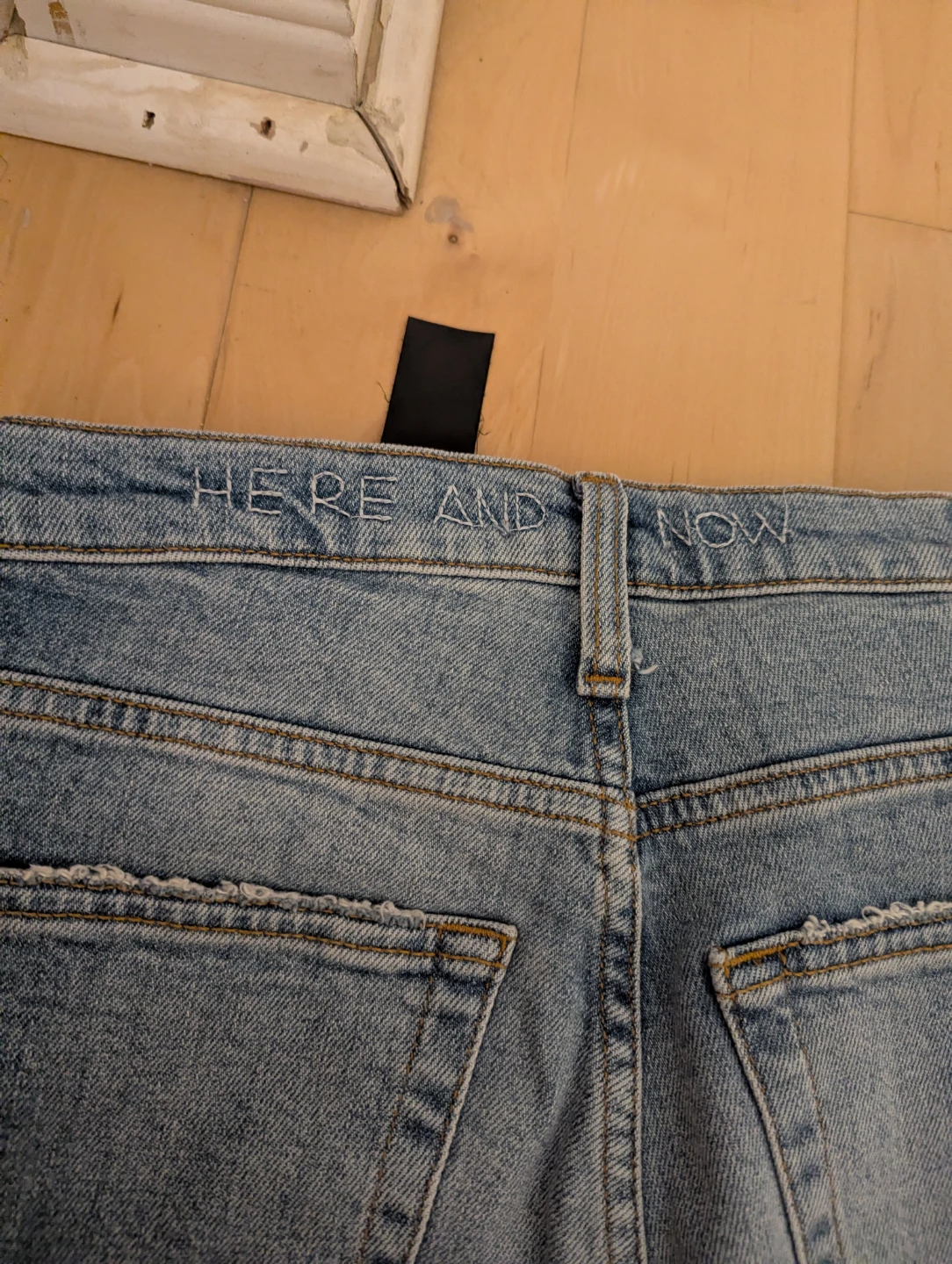 Zara Woman Embroidered Frayed Hem Distressed Jeans - photo 5
