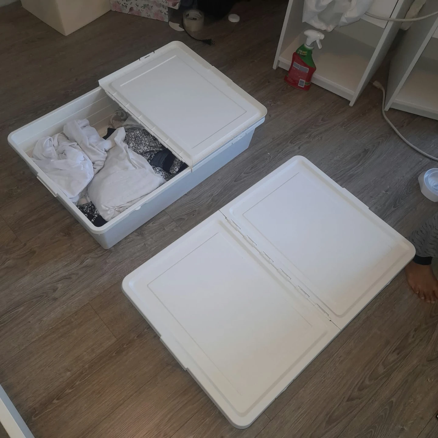 Two IKEA Sokebit Under bed storage boxes with lid 🏈 - photo 3