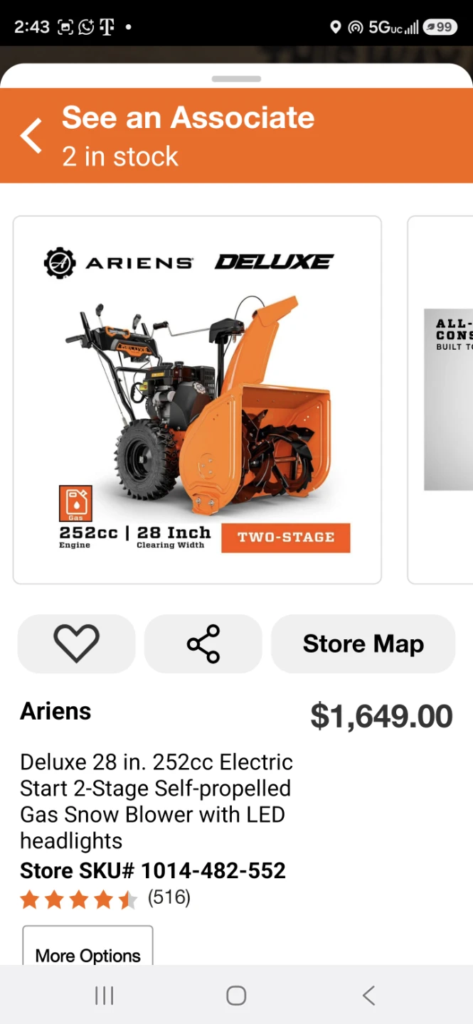 Ariens Deluxe 28-inch Two-Stage Snow Blower