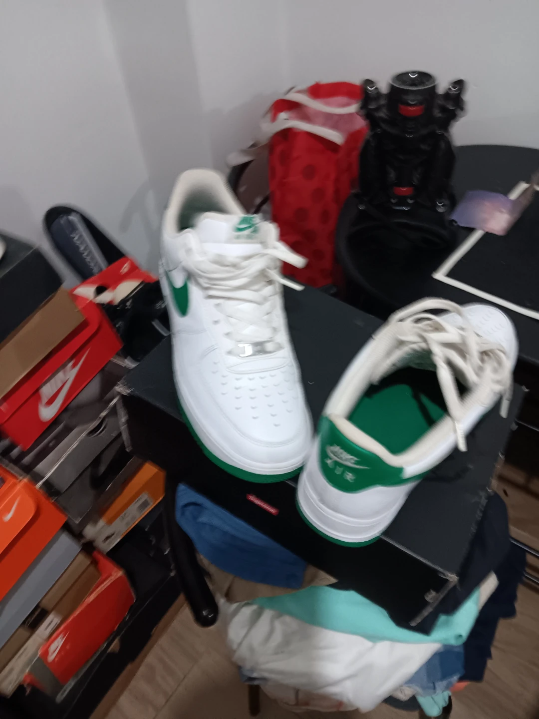 Nike Air Force 1 White and Green