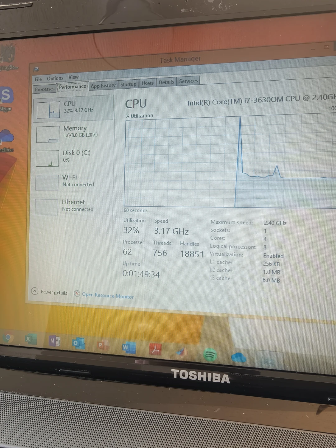 Toshiba Laptop Intel Core i7, 8GB RAM, 1TB HDD, Windows 8.1 - photo 2