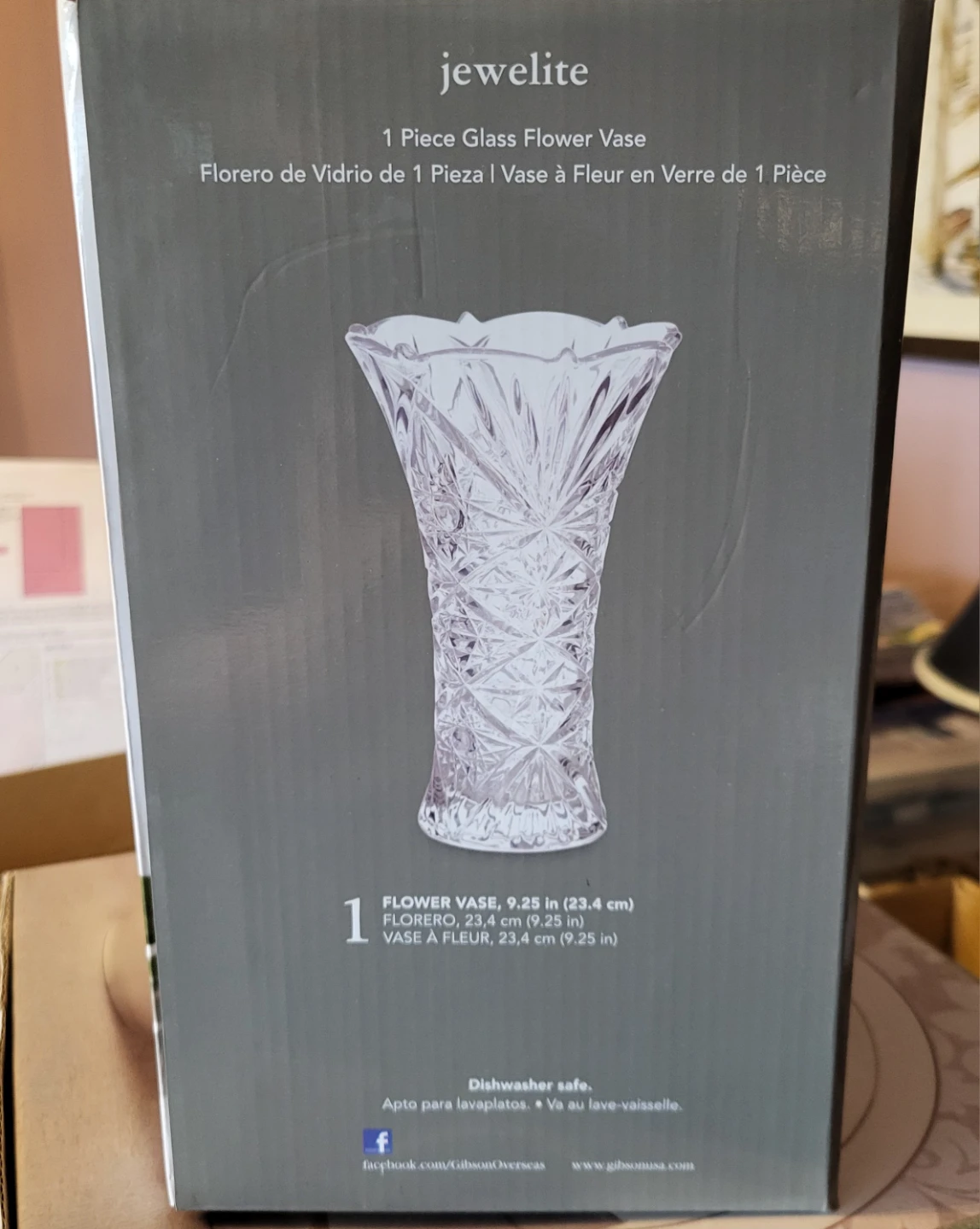 Gibson Home Jewelite Glass Flower Vase - photo 2