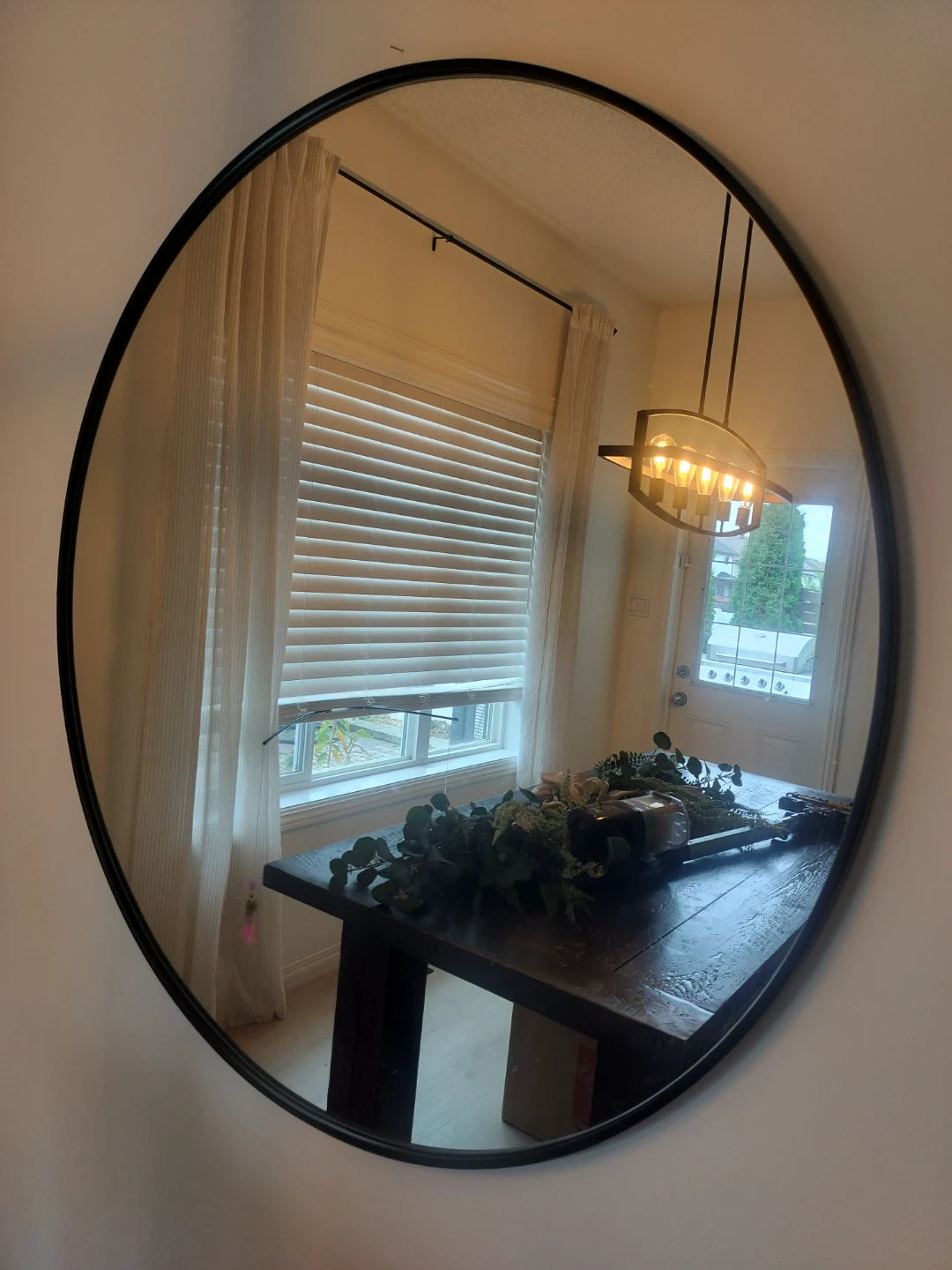 CIVENO Black Round Mirror 48 inch - photo 2