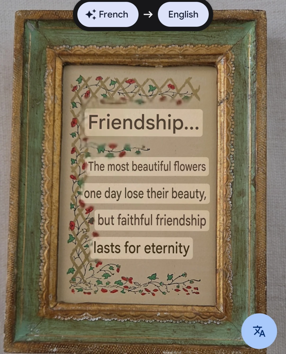 Collectible and Antique, Framed French Poem Print - photo 2