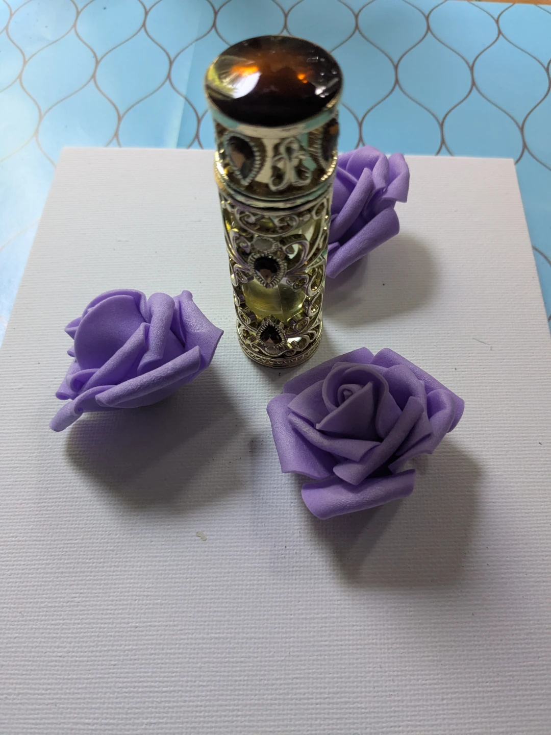 Gold and brown jewel oil dropper - photo 2