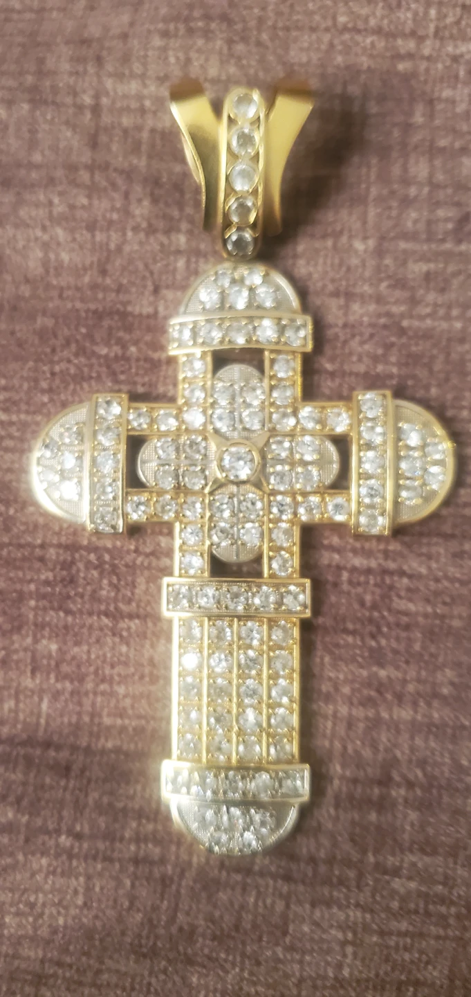10k Gold Large Cross Pendant/Negotiable