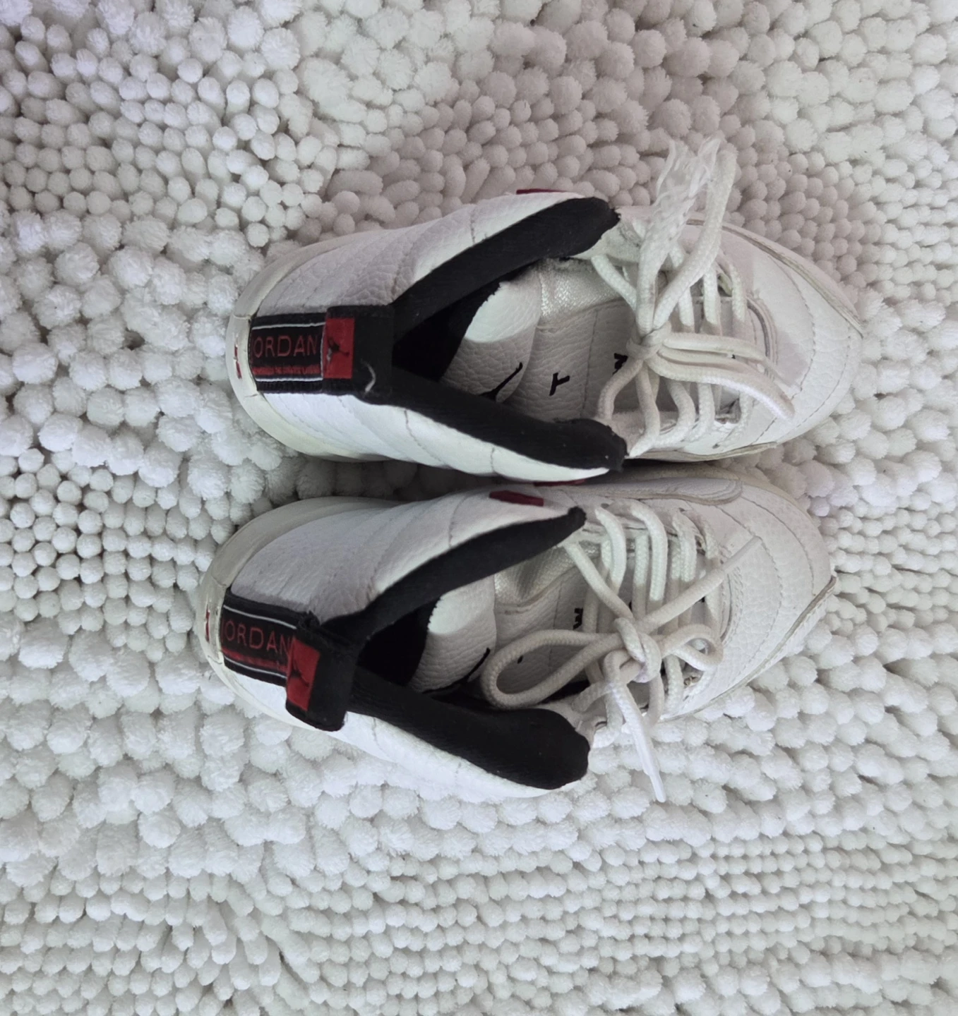 Nike Air Jordan 12 Retro White/Black/Red Youth Shoes