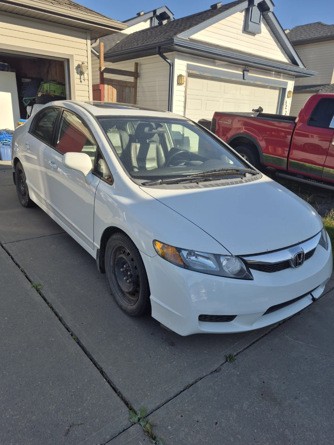 2008 White Honda Civic Sedan - photo 2
