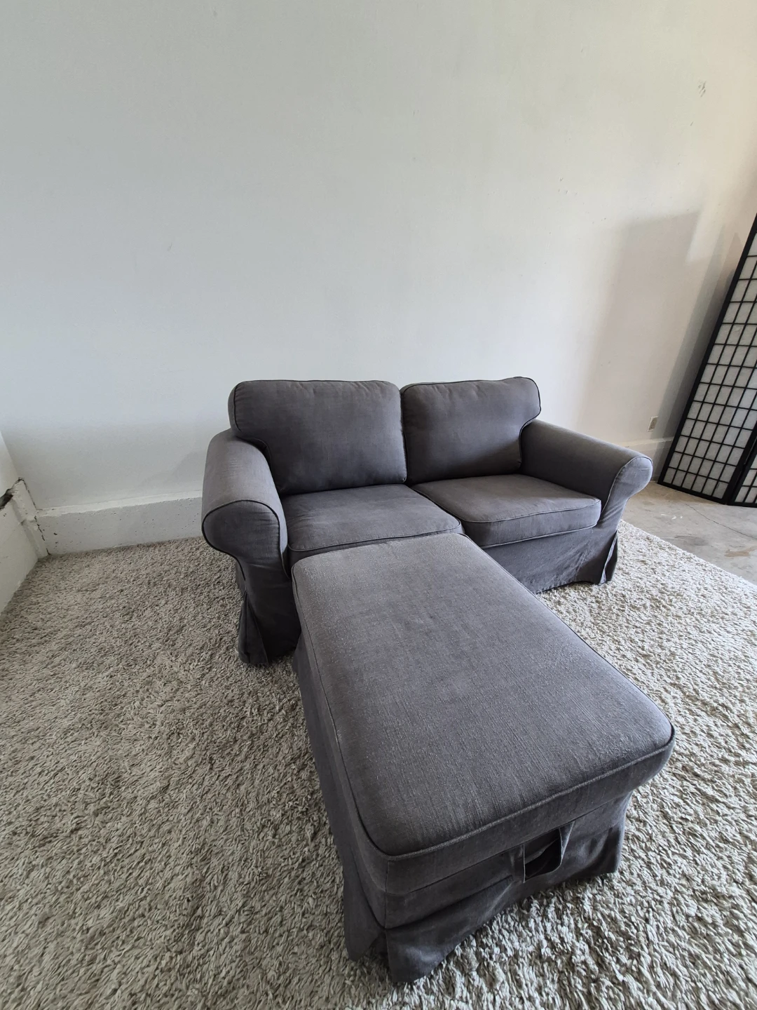 Ikea Ektorp Uppland Loveseat 2 Seater Sofa with Storage Ottoman - photo 4