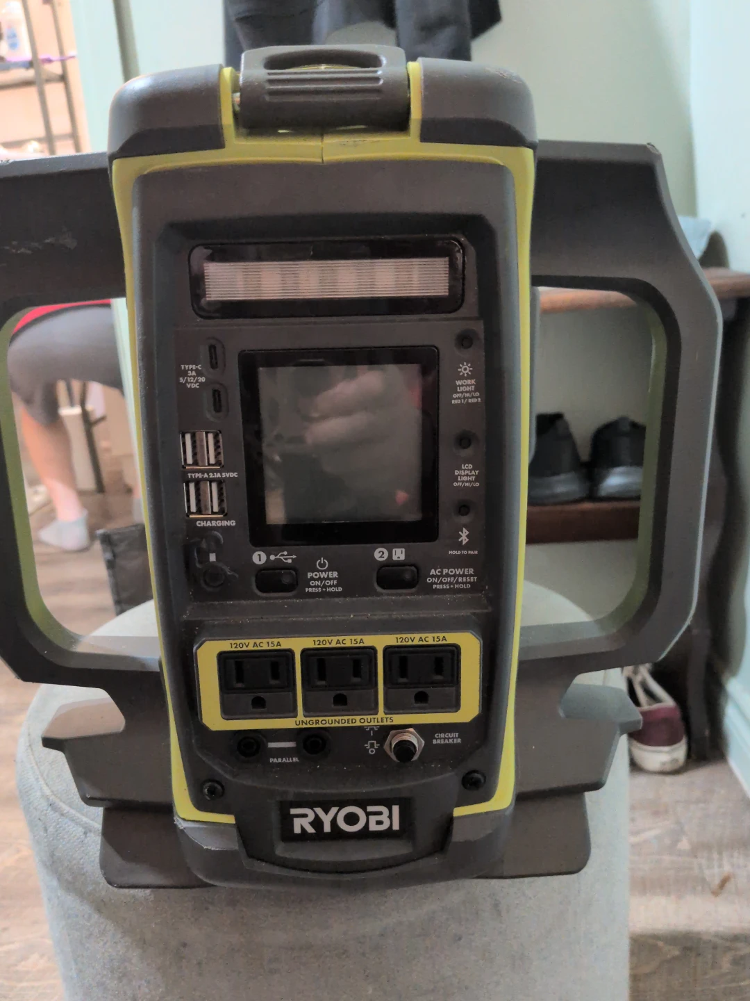 Ryobi 40V Power Source Inverter  w two  40v  lithium batteries