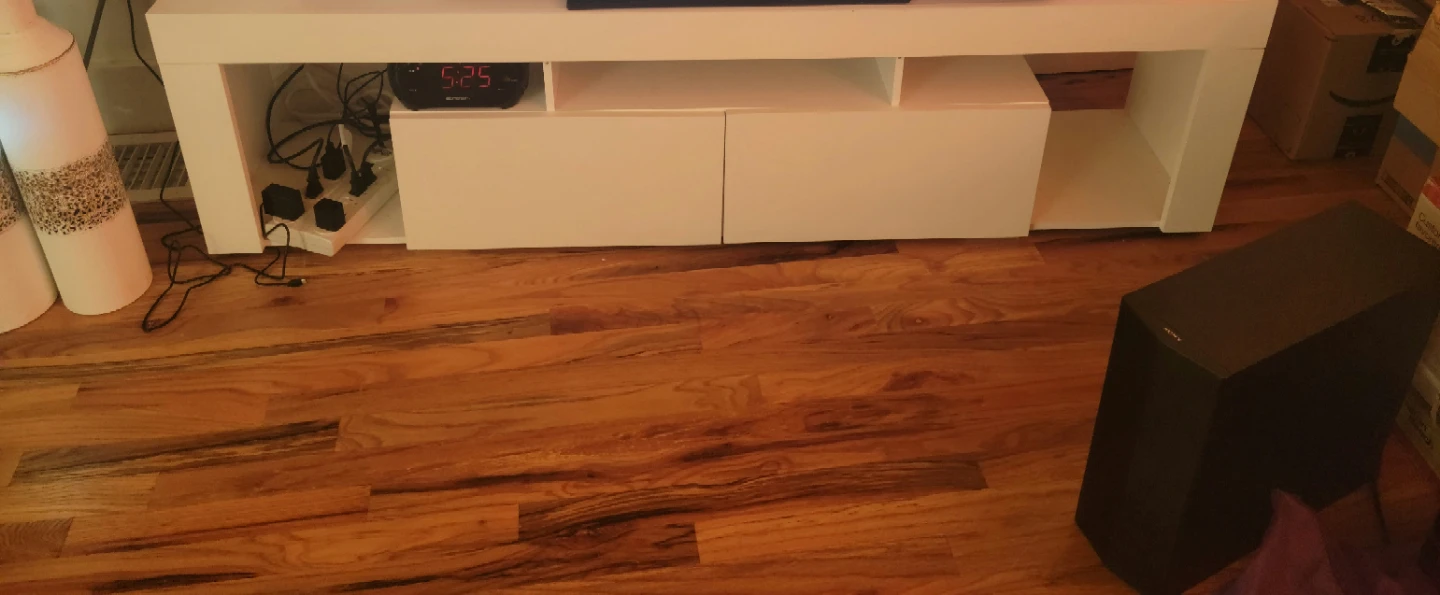 White Media Console TV Stand