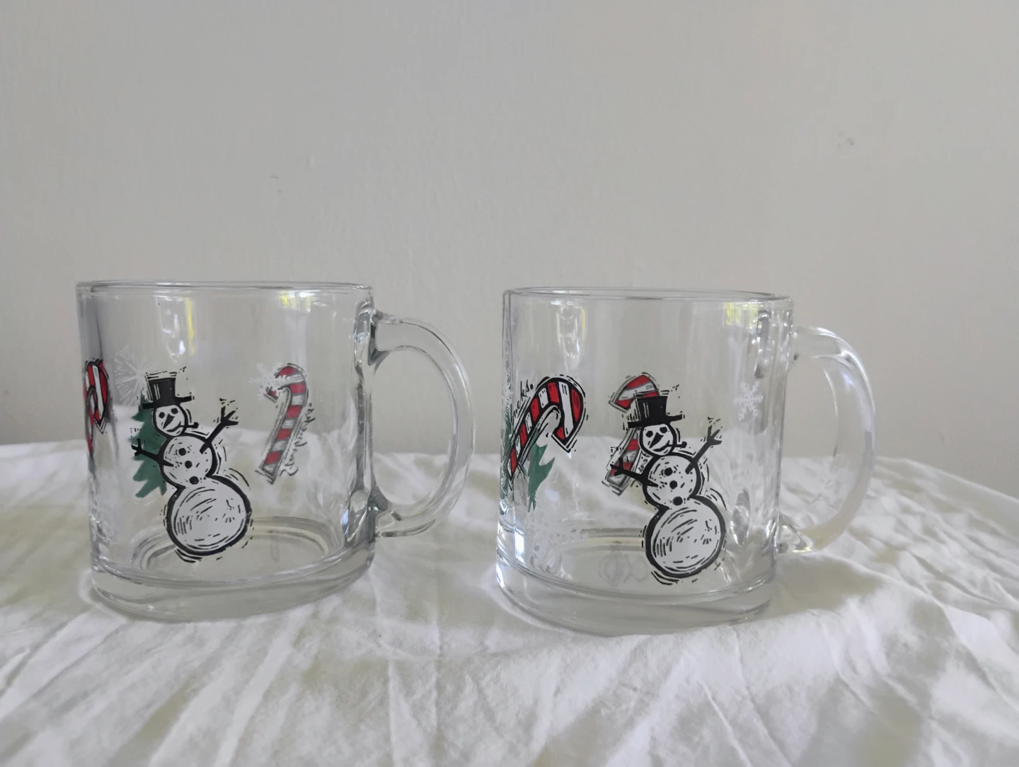 Starbucks Snowflake & Candy Cane Mugs (2)