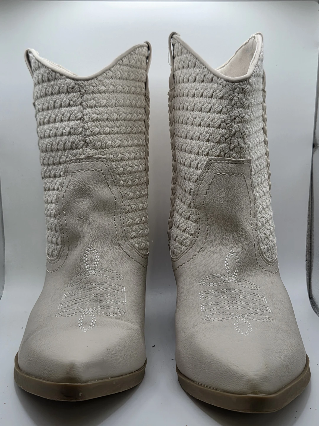 Cream Western Ankle Boots - photo 3