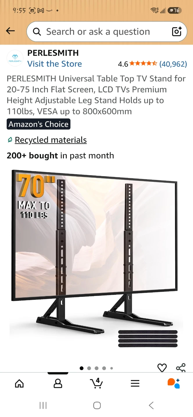 Universal Table Top TV Stand