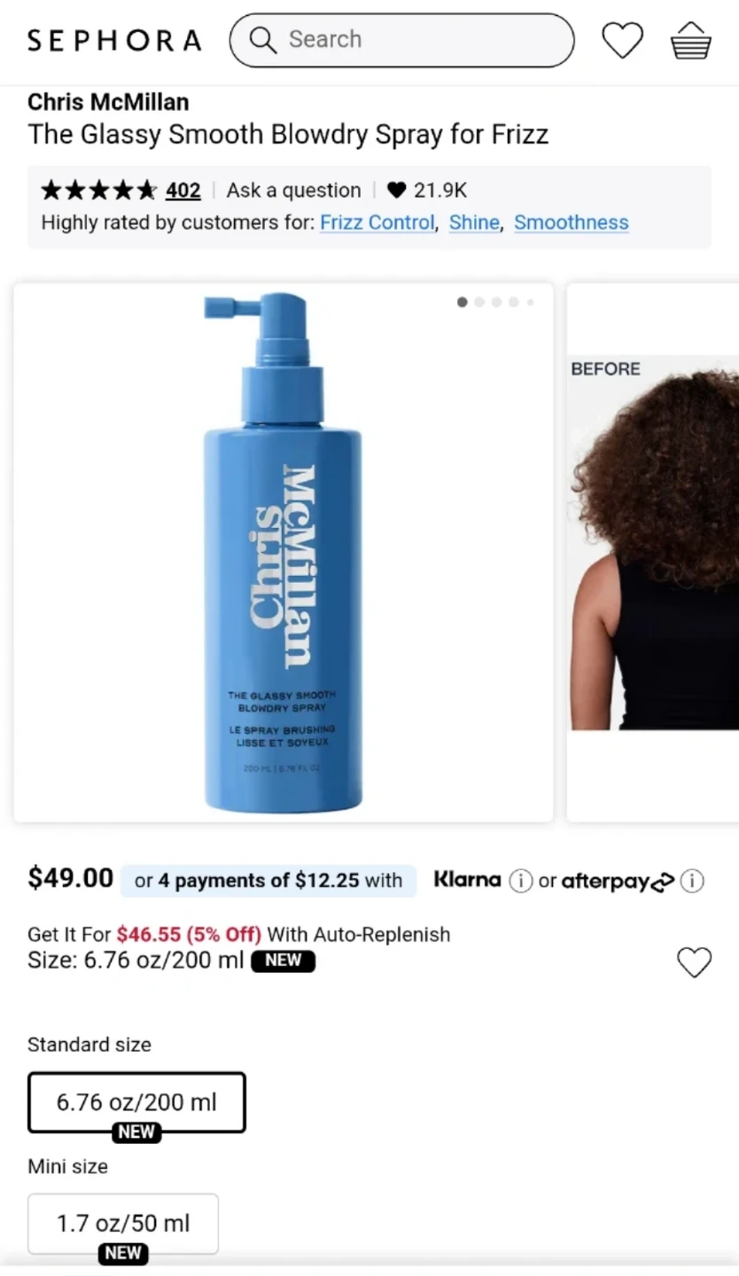 New! Chris McMillan Blowdry Spray- 200ml