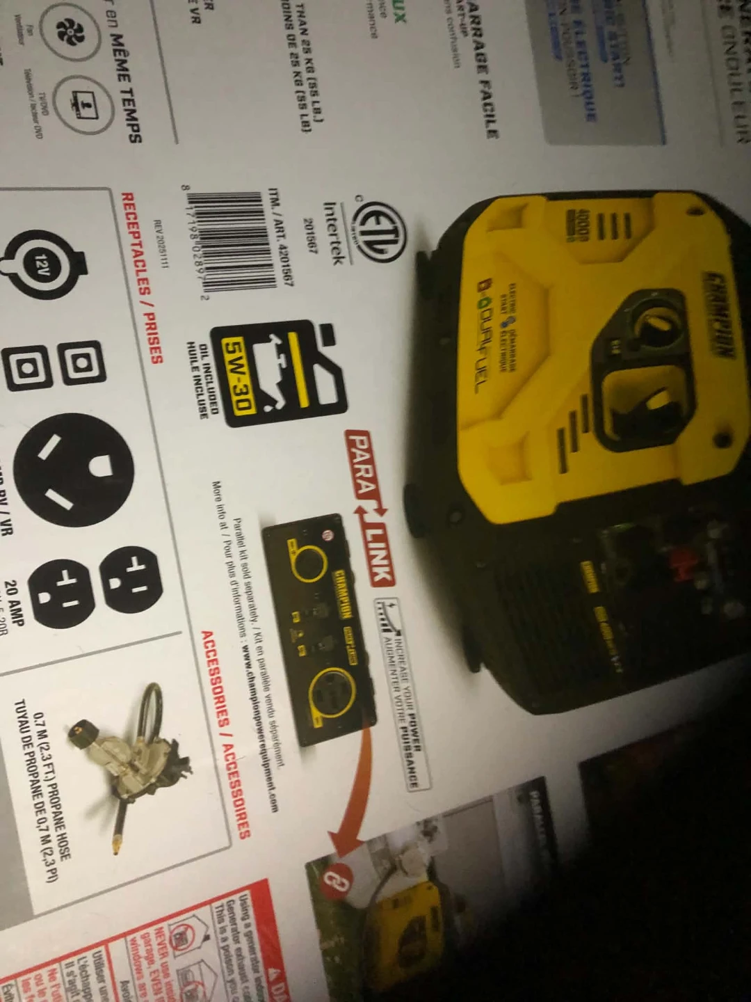 Champion 4000-Watt Dual Fuel Inverter Generator - photo 3