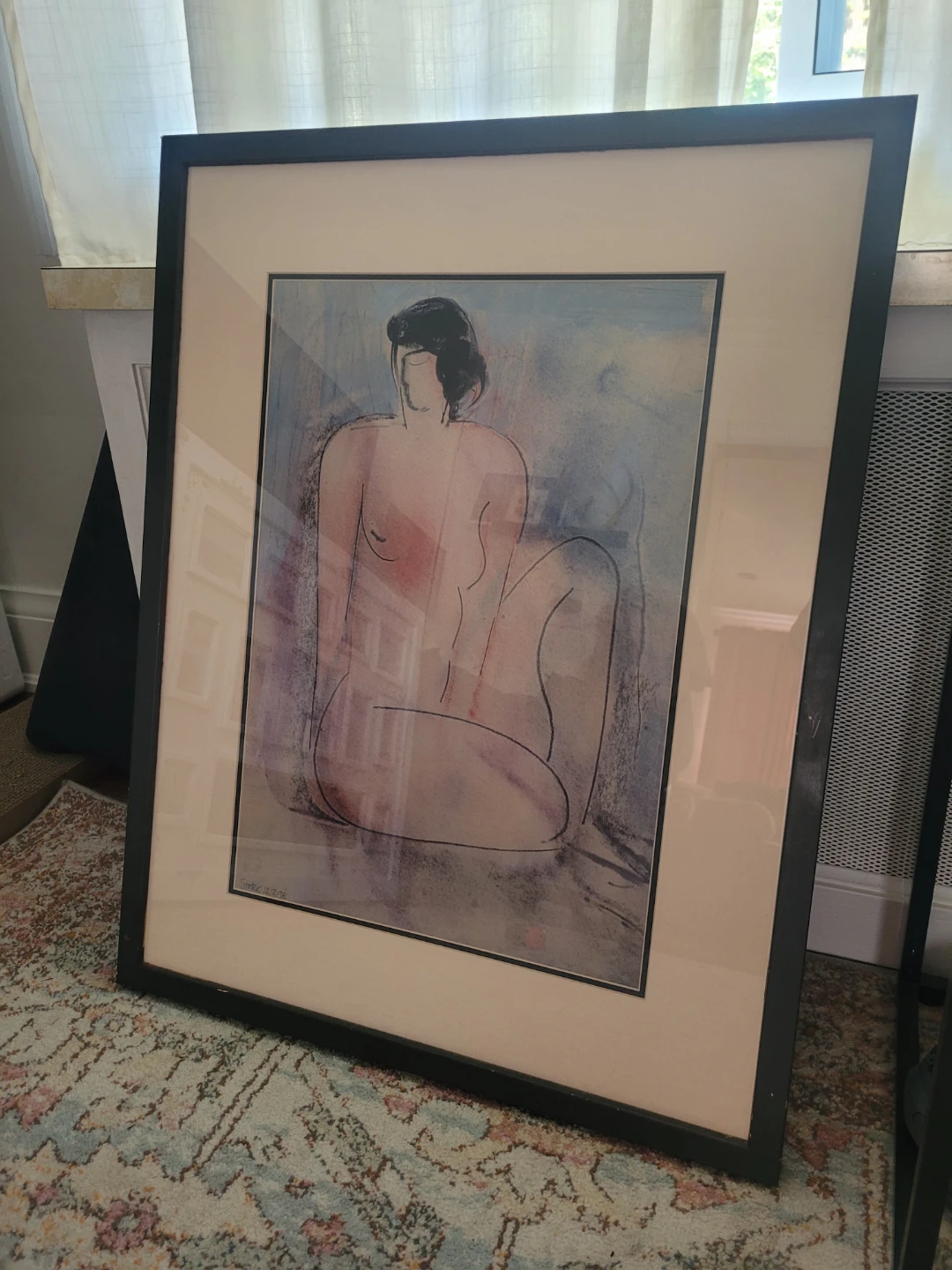 Large frame with art