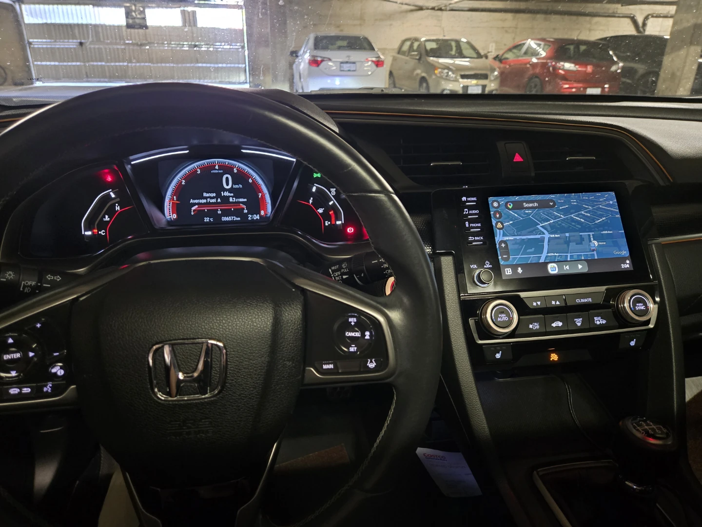 2020 Honda Civic hatchback sport with spoiler