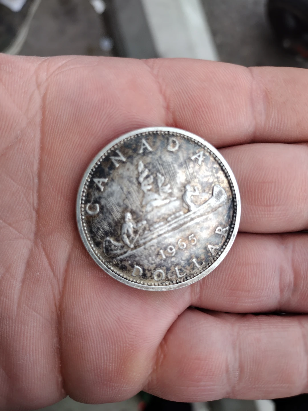 1965 Canadian Voyageur Silver Dollar