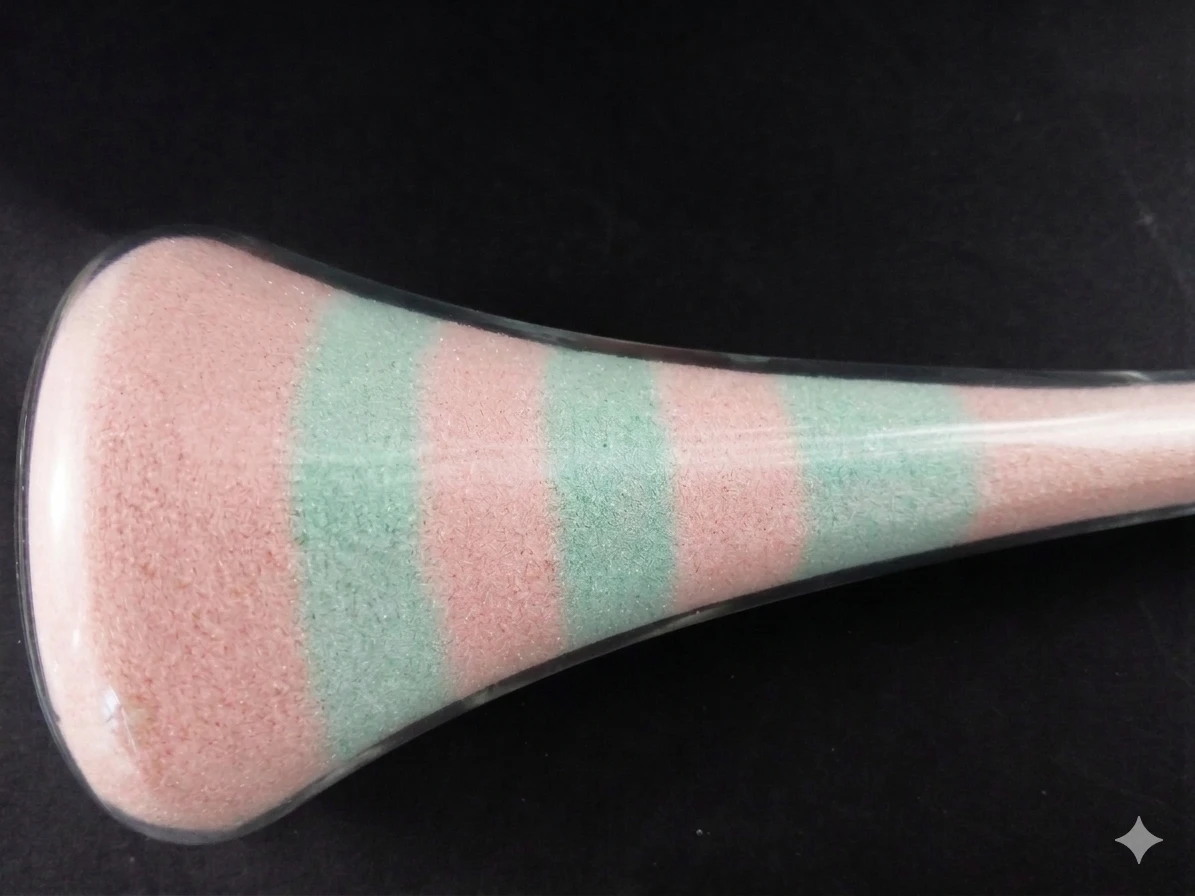 Retro 80s Decorative Glass "Genie" Bottle with Layered Bubble