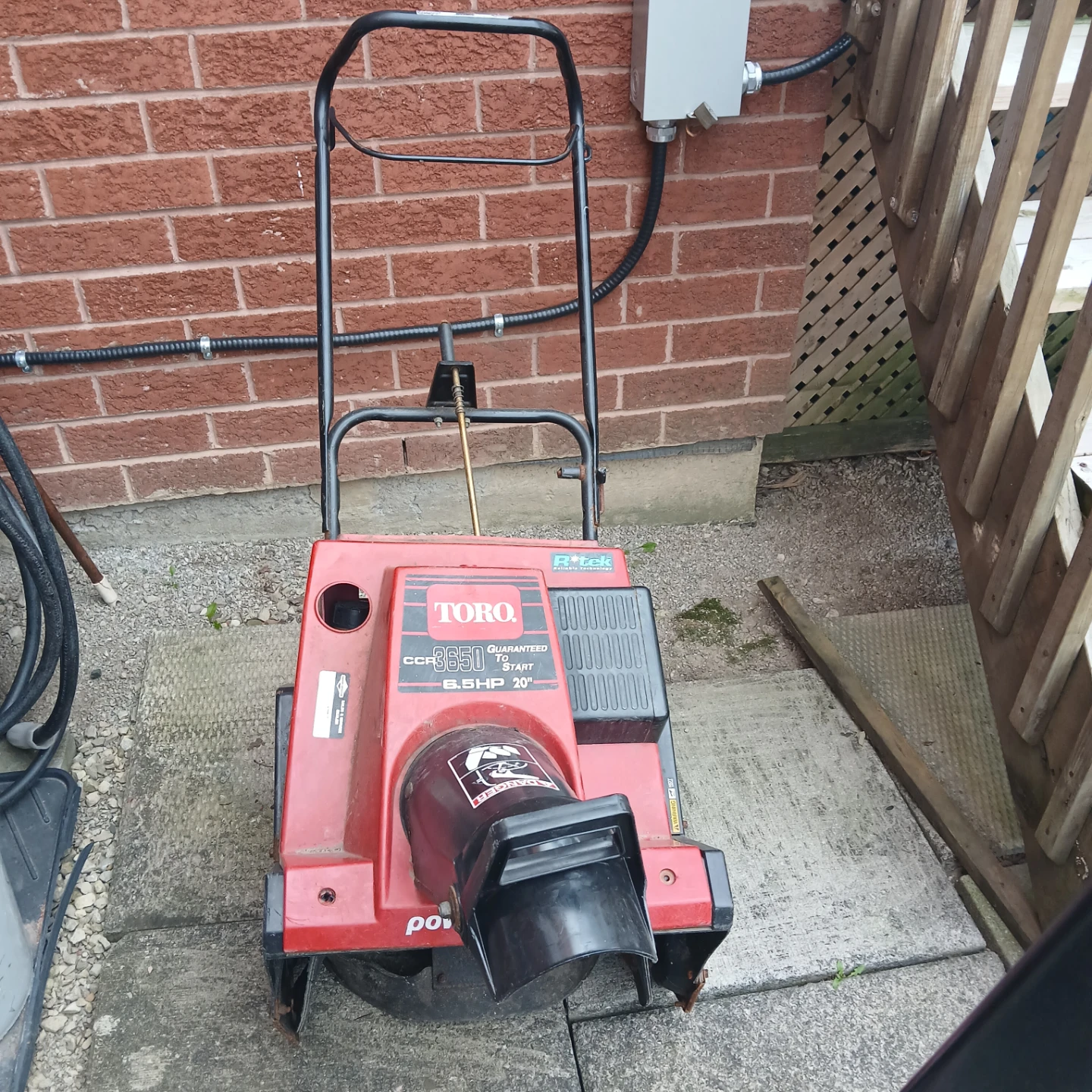 TORO Snowblower. CCR 3650 6.5 HP