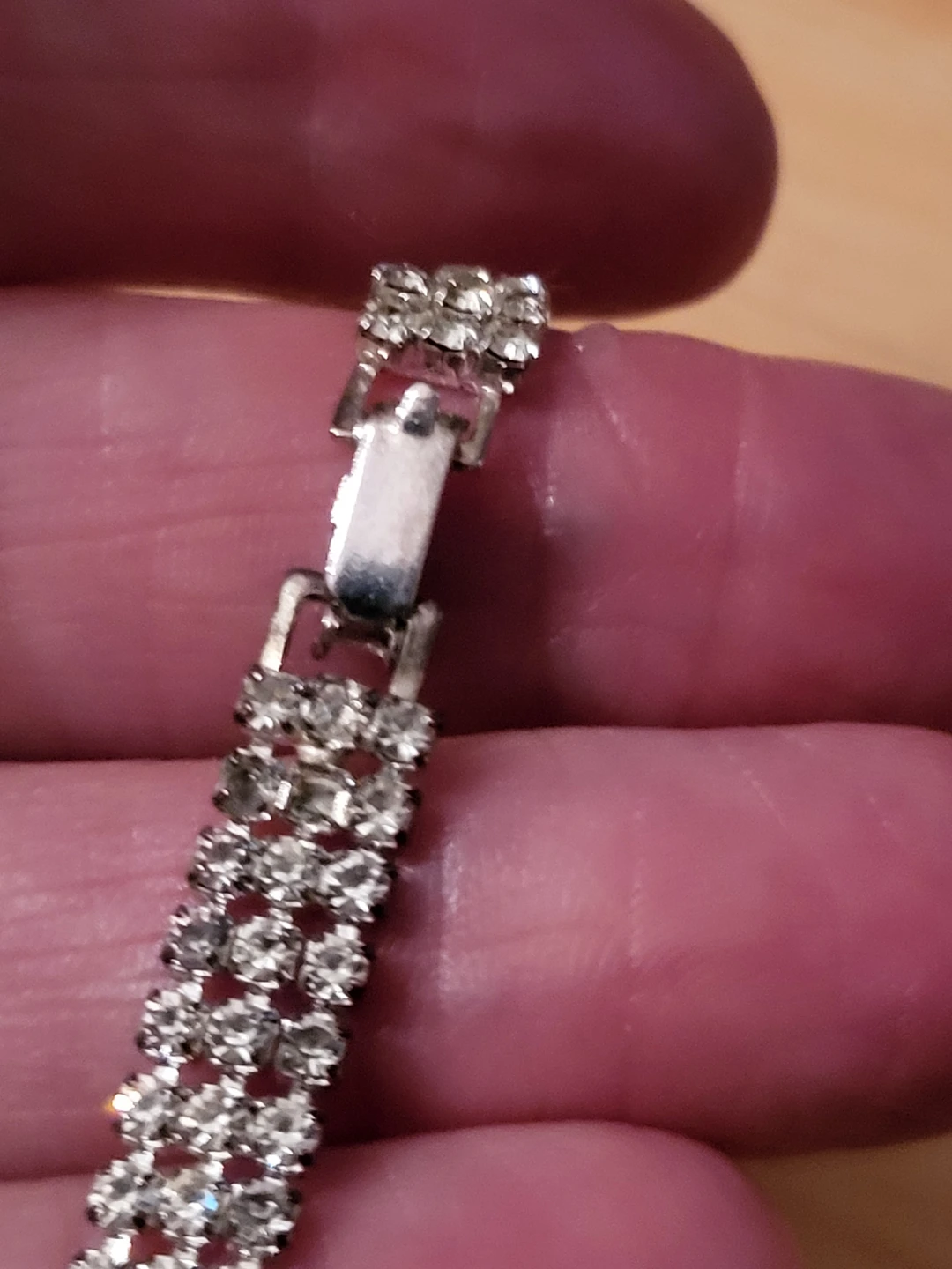 Silver-tone rhinestone tennis bracelet - photo 4