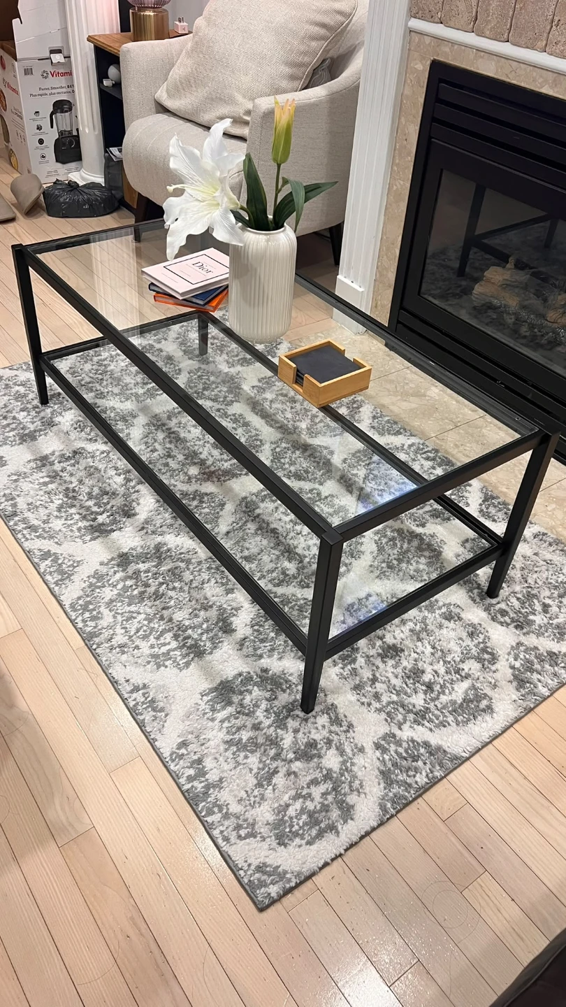 Modern Two-Tier Tempered Glass Coffee Table - photo 2