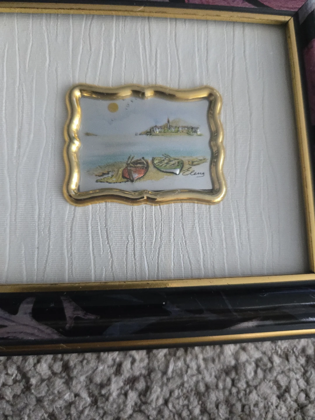 Vintage Italian miniature pressed metal art - photo 3