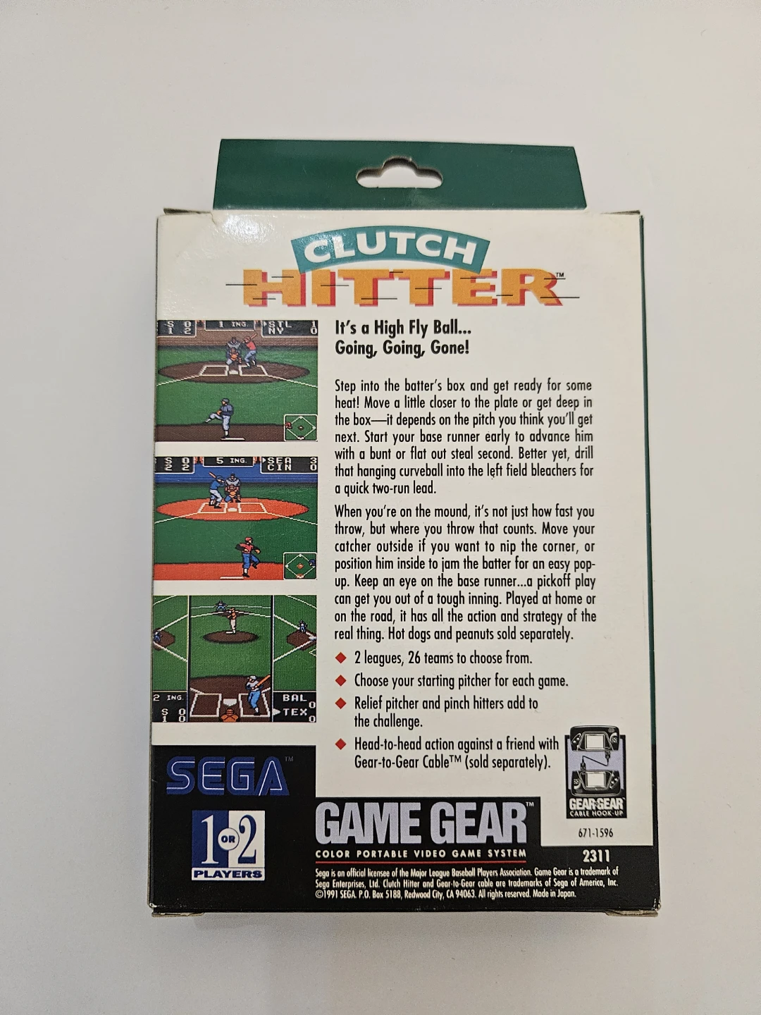 Clutch Hitter - Sega Game Gear - complete - photo 2