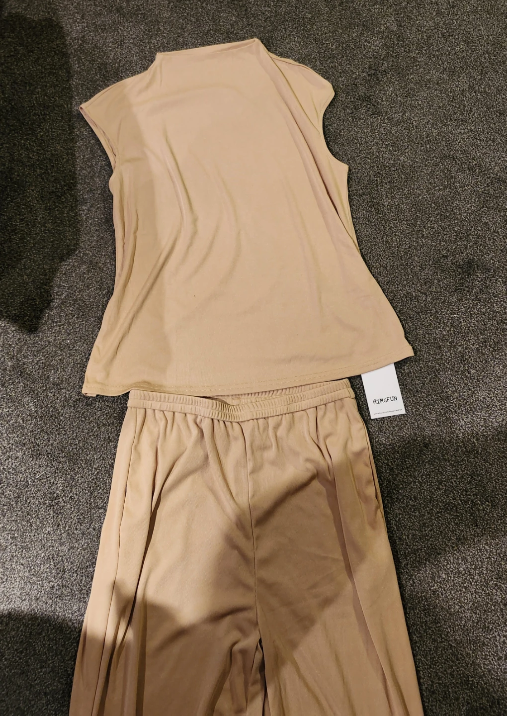 AIMGFUN Two-Piece Lounge Set Beige - photo 2