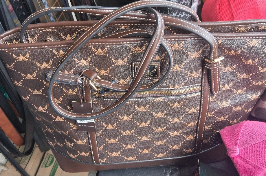Wendy Keen Brown Pattern Tote Bag