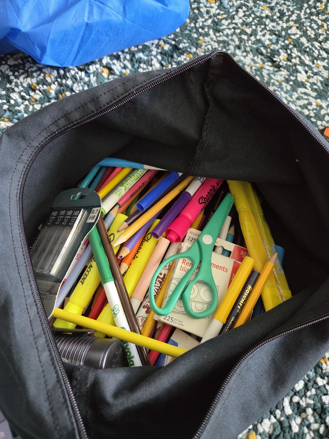 Assorted Art Supplies Pencil Case