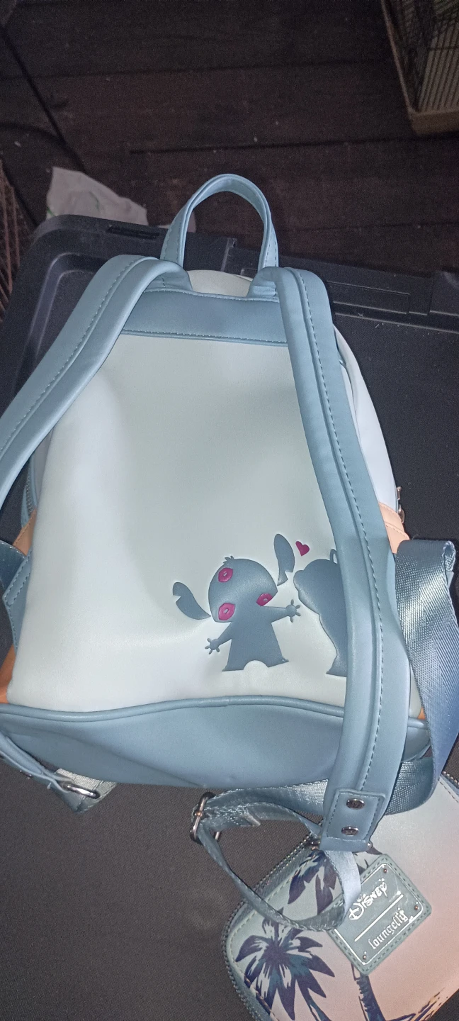Disney Loungefly Stitch and Angel Backpack and Wallet Set - photo 4