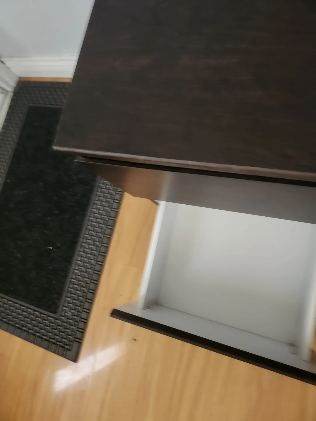 Dark Wood 2-Drawer Nightstand - photo 3