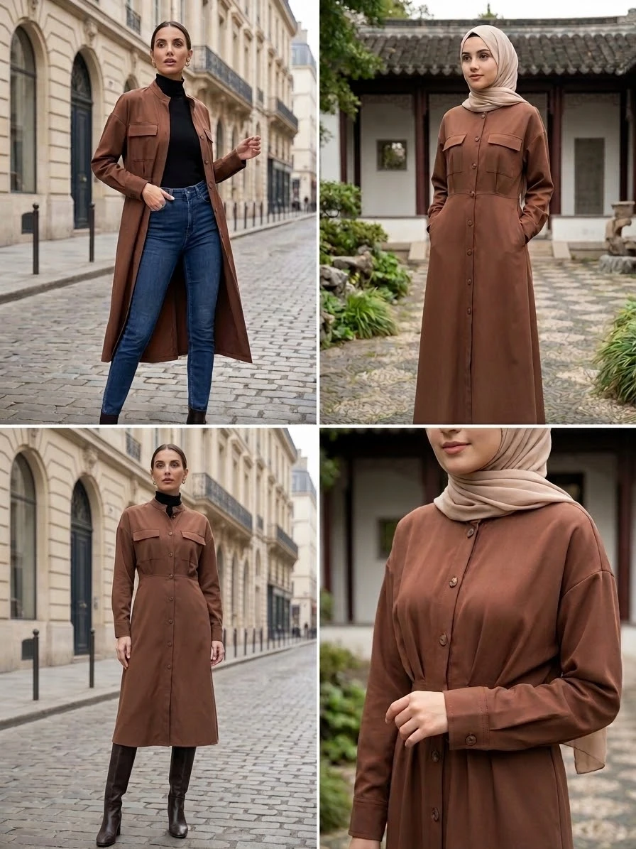 ZARA Brown Button-Up Midi Dress Xs or XXS