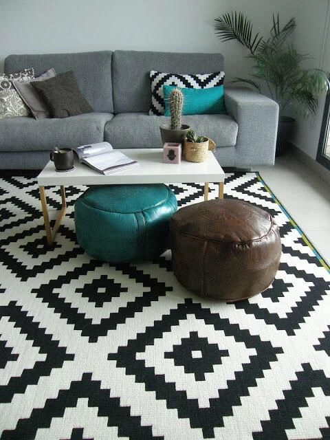 IKEA Stockholm Rug Black and White🏈 - photo 2