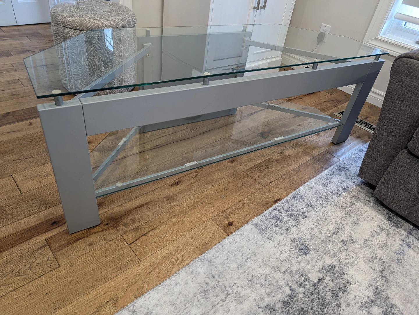 Glass TV table