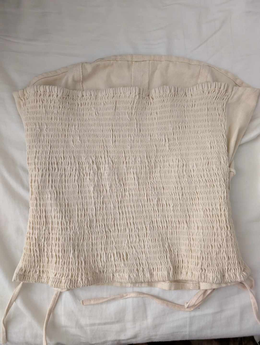 Lone Star Cream Cotton Corset Top Lace Up Sexy Sweet Cute - photo 4