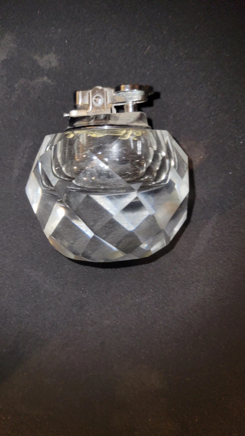 Vintage faceted crystal table lighter - photo 2
