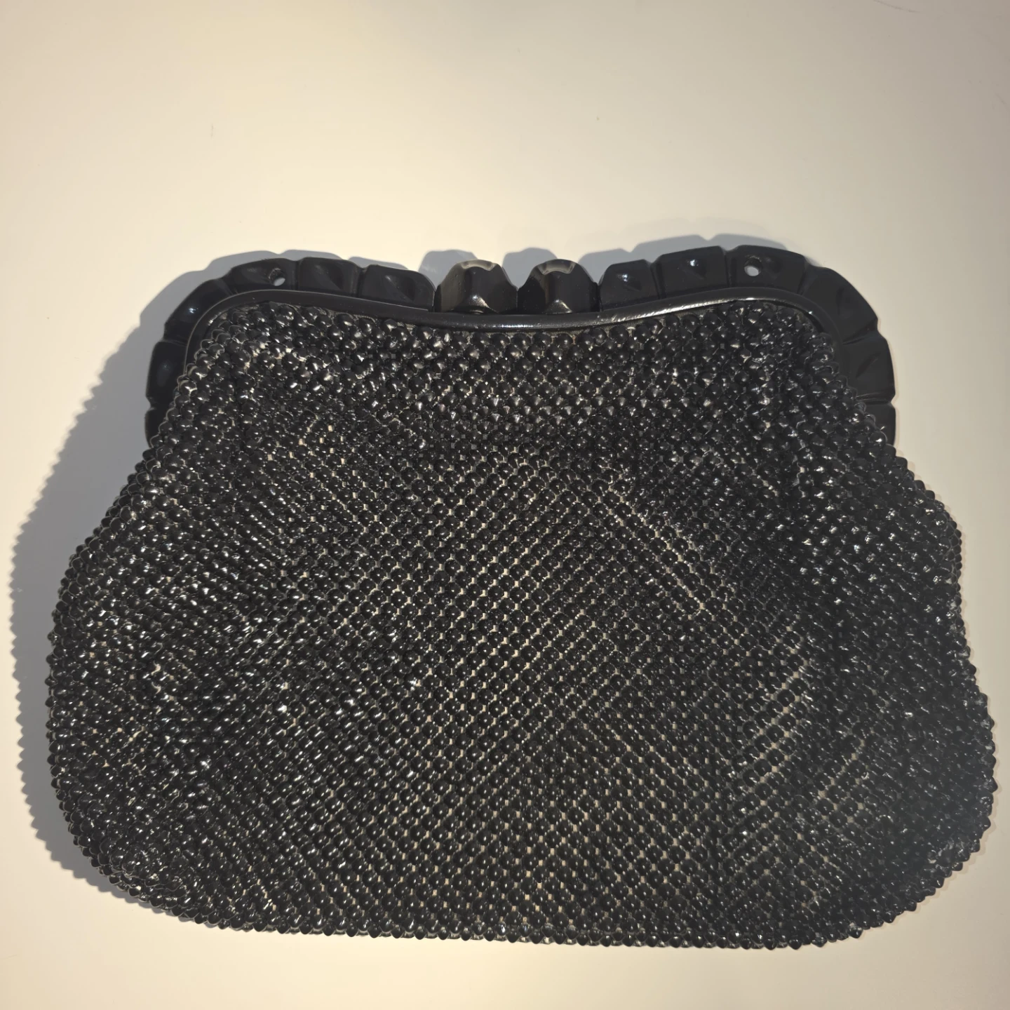 Vintage Whiting & Davis Black Mesh Clutch