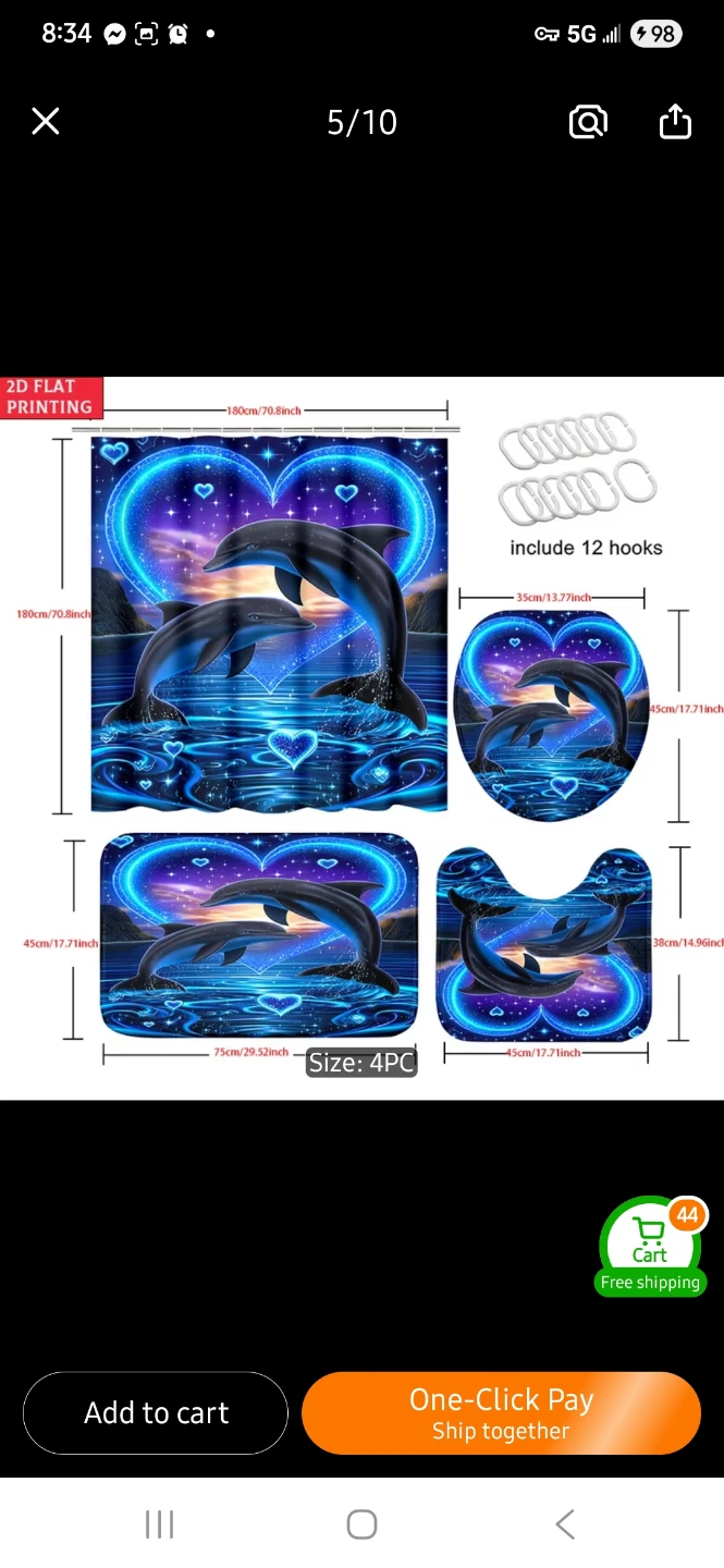 NEW 4-Piece Dolphin Bathroom Set 🐬 - photo 2