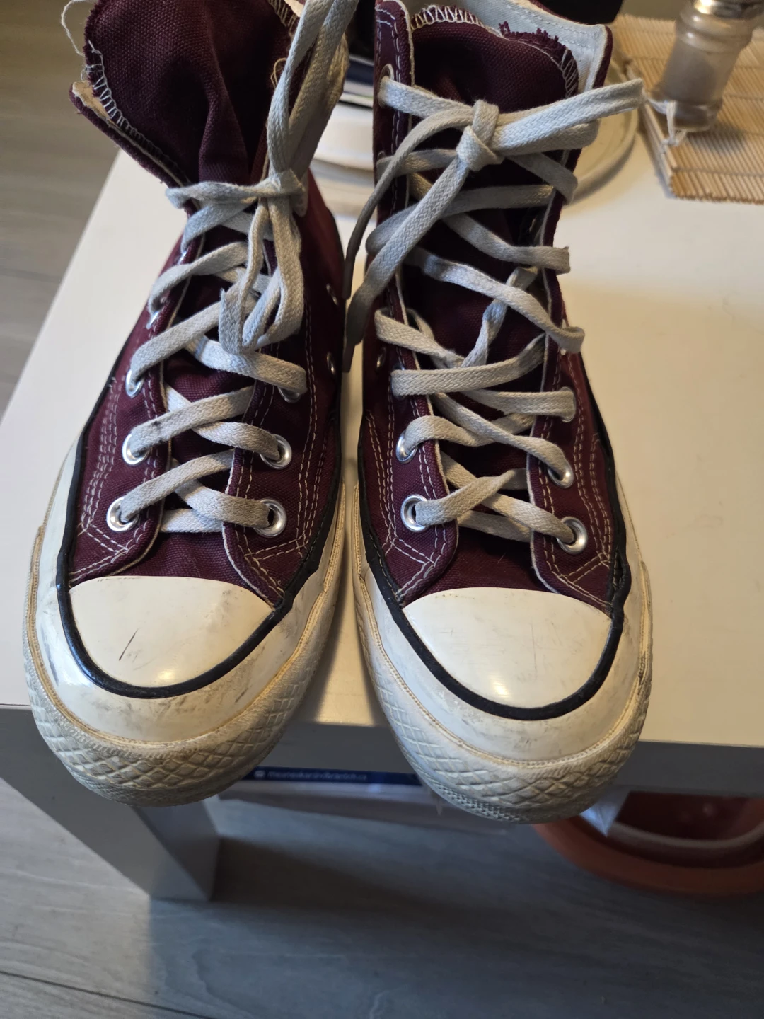 Converse Chuck Taylor High-Top Sneakers Maroon - photo 3