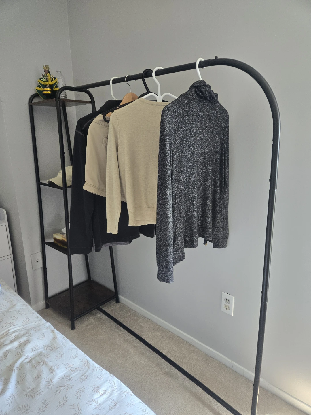 Simple Houseware Clothing Rack with Shelves